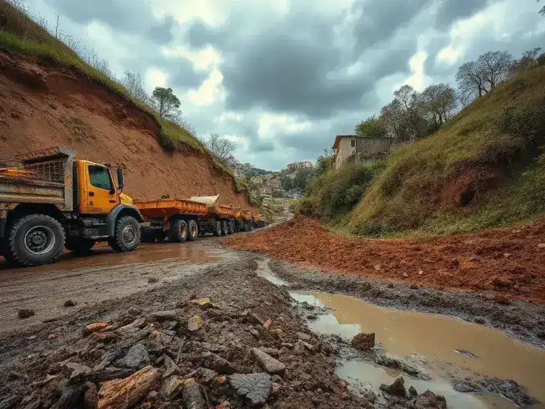 Kağıthane’de selde kayan toprak kaldırılıyor